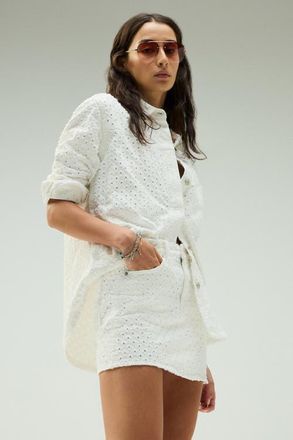Hudson The Viper Skirt in Tattered White at Nordstrom, Size 28