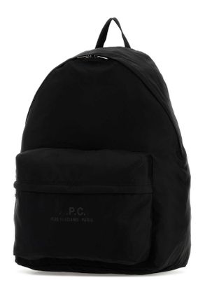 A.P.C. Mens Black Canvas Sac A Dos Backpack Noir Exterior: Nylon Zaini