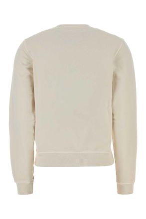 Maison Margiela Womens Ivory Cotton Sweatshirt Vintagewhite Exterior: Felpe Sweater