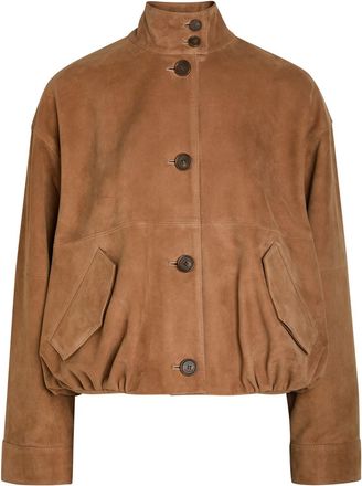 Jonathan Simkhai Marley Suede Jacket - Camel - L (UK14 / L)