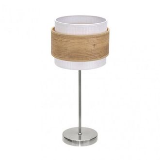 Fabrilamp Fabrilamp - Sobremesa Myriam 1xe14 Niquel/madera Clara 47x18x18 Cm