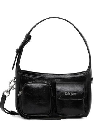 DKNY logo-detail cross body bag - Black