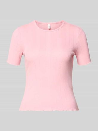 Only Slim Fit T-Shirt aus Baumwoll-Mix Modell TENNA in Rosa, Gr&ouml;&szlig;e XL