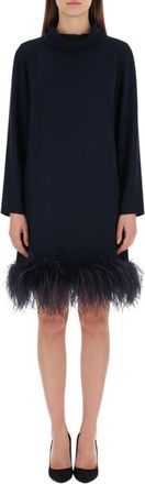Parosh Black Cowl Neck Above Knee Dress
