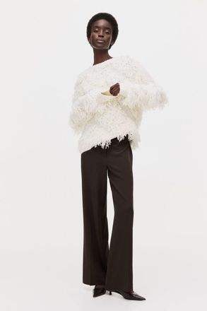 H&M Tailored Trousers in Dark Brown at Nordstrom, Size 16