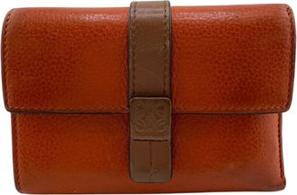 Loewe Brown Pink Leather Wallet (Tri-Fold) (Pre-Owned)