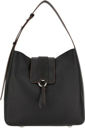 Hogan Trend Hobo Tas - Dames - Schoudertassen - Zwart - ONE Size - Leer - Tassen