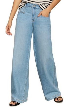 Sanctuary Highland Seamed Pocket Wide Leg Jeans in Sail Away at Nordstrom Rack, Size 24