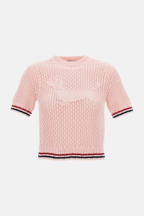 Thom Browne Light Pink Crew Neck T-Shirt