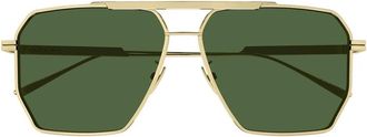 Bottega Veneta Caravan Zonnebril - unisex - Zonnebrillen - Geel - 60 MM - Accessoires