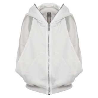 Rick Owens Zip-throughs, female, Beige, Size: XS Cyclops Gimp SL Hoodie