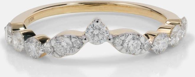 Muse Tiara 10kt gold ring with diamonds