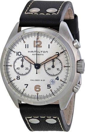 Hamilton Khaki Pilot Pioneer Automatic Chronograph Ivory Dial Mens Watch H76416755