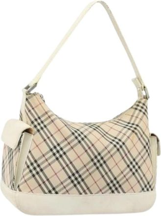 Burberry Pre-owned Shoulder Bags, female, Beige, Size: ONE SIZE Pre-owned Vintage Canvas Shoulder Bag