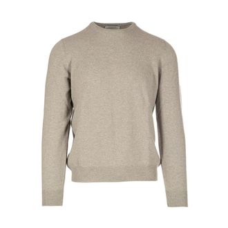 Gran Sasso Crew-neck Wool-Cashmere Jumper - male - Gran Sasso - Round-neck Knitwear - Beige - 3XL - Knitwear