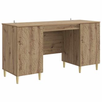 vidaXL Escritorio Roble Artesanal Madera De Ingenier&iacute;a Vidaxl