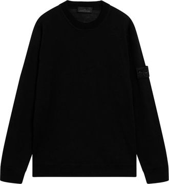 Stone Island Truien & Vesten, Heren, Zwart, 2Xl, Wol, Crewneck Wool Sweater