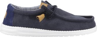 Hey Dude Wally Corduroy Mens Shoes - Navy - Size UK 7