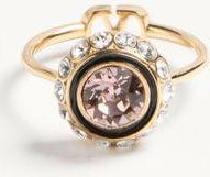 Valentino Garavani Anello VLogo Signature In Metallo, Smalto E Cristalli Donna ORO/ROSA 11