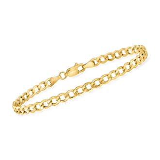 Canaria Canaria 4.3mm 10kt Yellow Gold Curb-Link Bracelet