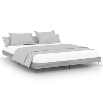 Berkfield Home Bed Frame Grey Sonoma 120x200 cm Engineered Wood | Size: Small Double