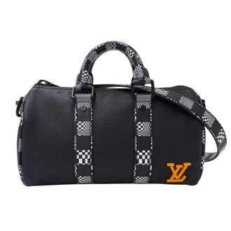 Louis Vuitton Black Damier Canvas Boston Bag (Pre-Owned)