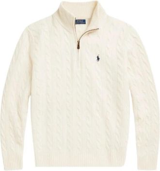 Polo Ralph Lauren Trui met halve rits - Heren - Coltruien - Beige - 2XL - Wol - Truien & Vesten