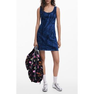Desigual Sleeveless Denim Minidress in Dark Blue at Nordstrom, Size X-Large