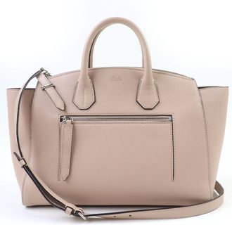 Bally Leather Handbag Shoulder Bag Tote Bag (Pre-Owned)