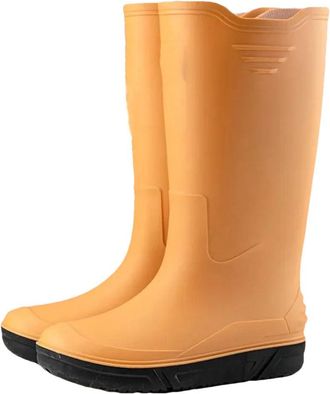 Generic Mens High-Tube Rain Boots Long Tube Cotton Water Boots Warm Rubber Fishing Rain Shoes