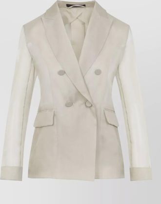 Max Mara pianoforte slogan silk organza jacket