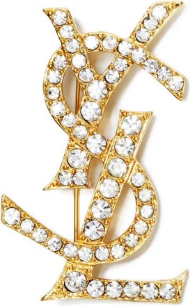 Saint Laurent Spilla con logo anni 2000 - Oro