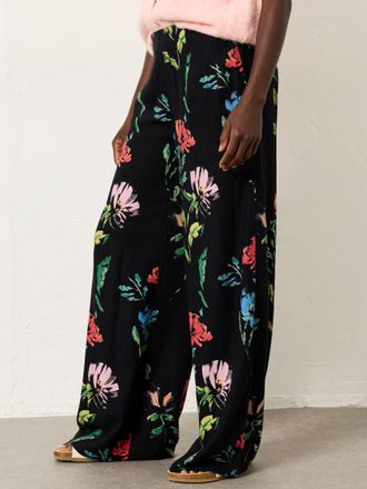 Fat Face FatFace Zelda Painted Floral Wide Leg Trouser