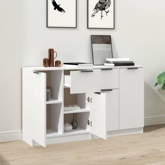 Berkfield Home Sideboards 2 pcs White 60x30x70 cm Engineered Wood | Size: 60 x 30 x 70 cm