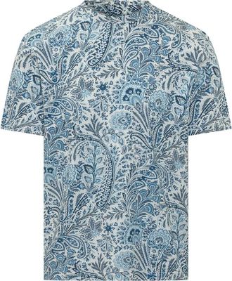 Etro Tops, Heren, Veelkleurig, M, Katoen, Roma T-shirt met korte mouwen