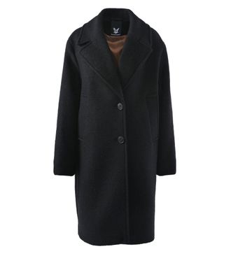 Fuchs Schmitt Wollmantel FUCHS SCHMITT Wollkurzmantel, Damen, Gr. 36, schwarz, Web, Obermaterial: 75% Wolle, 25% Polyester, clean, unifarben, regular fit lang, V-Au