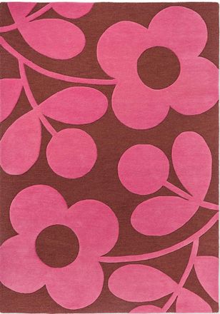 Orla Kiely Designer Teppich Sprig Stem Paprika - handgetuftet, aus 100% reiner Schurwolle