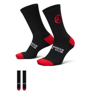 Nike Jordan Flight Club Cushioned Crew Socks in Black | IF3502-010