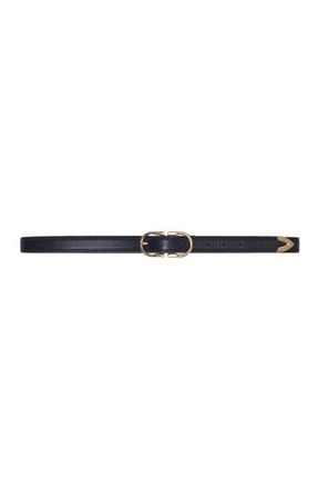 Maje Double-buckle leather belt in Black at Nordstrom, Size Medium