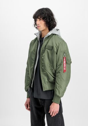 Alpha Industries Bomberjacke ALPHA INDUSTRIES MA-1 D-Tec, Herren, Gr. S, gr&uuml;n (sage, gr&uuml;n), Obermaterial: 100% Nylon, Futter: 100% Nylon, Kapuze: 75% Baumwolle, 25% Po