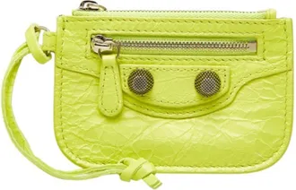 Balenciaga Yellow Leather Coin Purse/Coin Case (Pre-Owned)