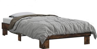 vidaXL Estructura De Cama Roble Ahumado 80 X 200 Cm Vidaxl