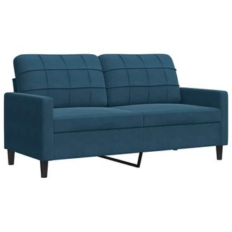 vidaXL Sof&aacute; De 2 Plazas Terciopelo Azul 140 Cm Vidaxl