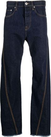 Lanvin mid-rise straight-leg cotton jeans - men - Cotton/Cotton - 31 - Blue