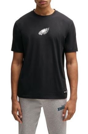 BOSS x NFL Stretch Cotton Graphic T-Shirt in Philadelphia Eagles - Black at Nordstrom, Size X-Large