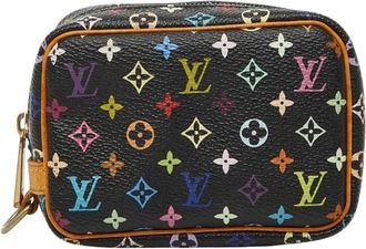 Louis Vuitton Black Multi-Color Pvc Leather Pouch (Pre-Owned)