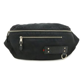 Gucci Black Nylon Canvas Sling Bag (Pre-Owned)