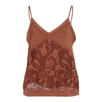 Ermanno Scervino Top - female - Ermanno Scervino - Sleeveless Tops - Brown - XS - Tops