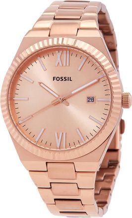 Fossil Scarlette Quartz Rose Gold Dial Ladies Watch ES5258