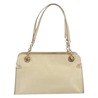 Ferragamo Pre-owned Gancini Handbag - Dames - Pre-owned - Geel - Maat: ONE Size Leer